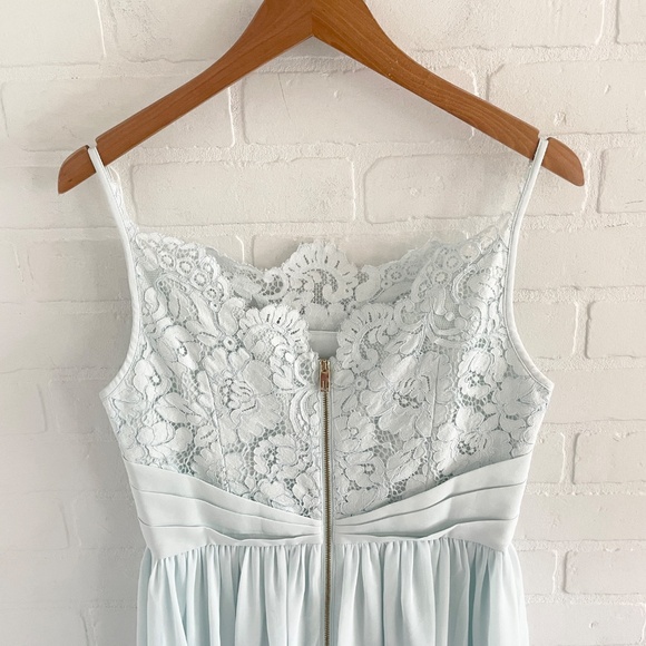 Ted Baker London Mini Dress Formal Gown Lace Flowy Bow Preppy Coquette Retro M - Picture 8 of 16